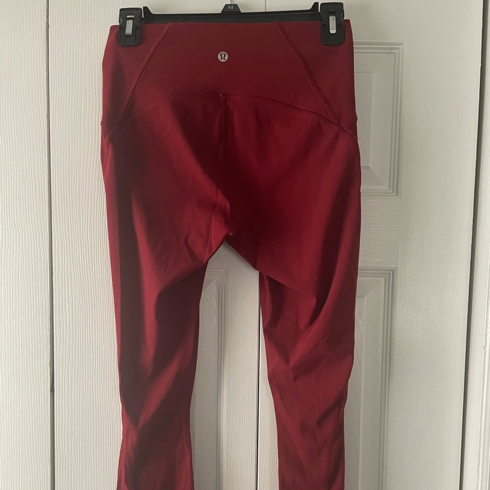 Red Lululemon leggings